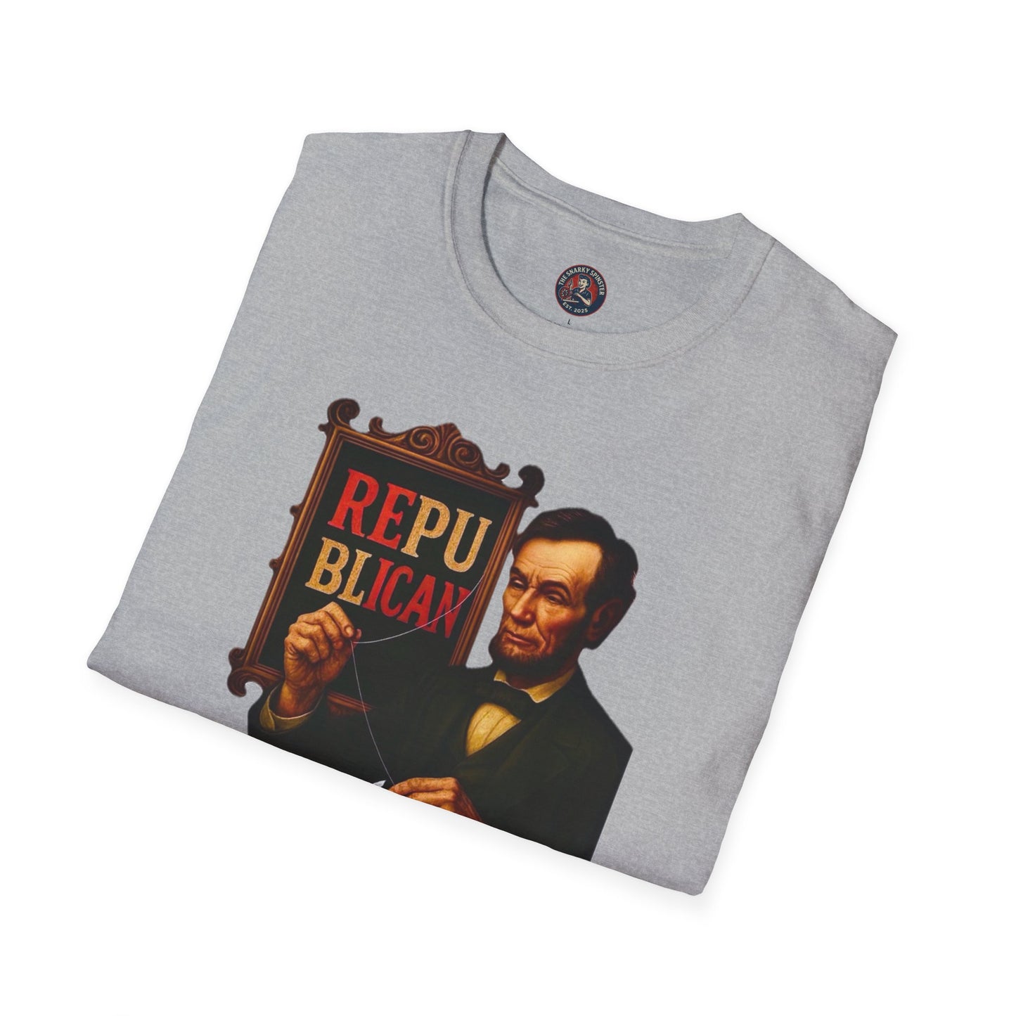 Unisex Softstyle T-Shirt - Lincoln, Inspirational Tee, Gift for Activists, Comfortable Everyday Wear, Perfect for Celebrations