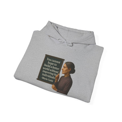 Curie Sweatshirt - Unisex Cozy Hoodie, Inspirational Gift, Everyday Style, Casual Wear, Art Design