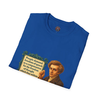 Philosophical Kierkegaard Quote Unisex Softstyle T-Shirt, Søren Kierkegaard Tee, Existentialist Clothing, Inspirational Graphic Top,
