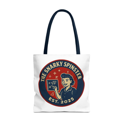 Mathematician Tote Bag - The Snarky Spinster, Book Lover Gift, Funny Library Bag, Reading Accessory, Literary Pun Design, Gifts for Readers