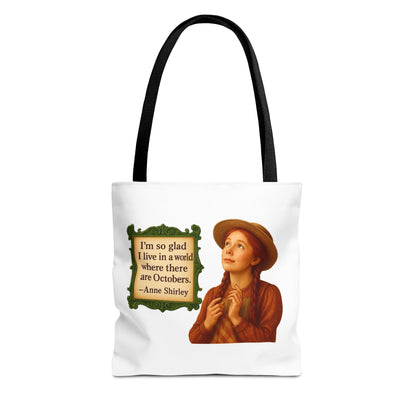 Anne Shirley Tote Bag - The Snarky Spinster, Book Lover Gift, Funny Library Bag, Reading Accessory, Literary Pun Design, Gifts for Readers
