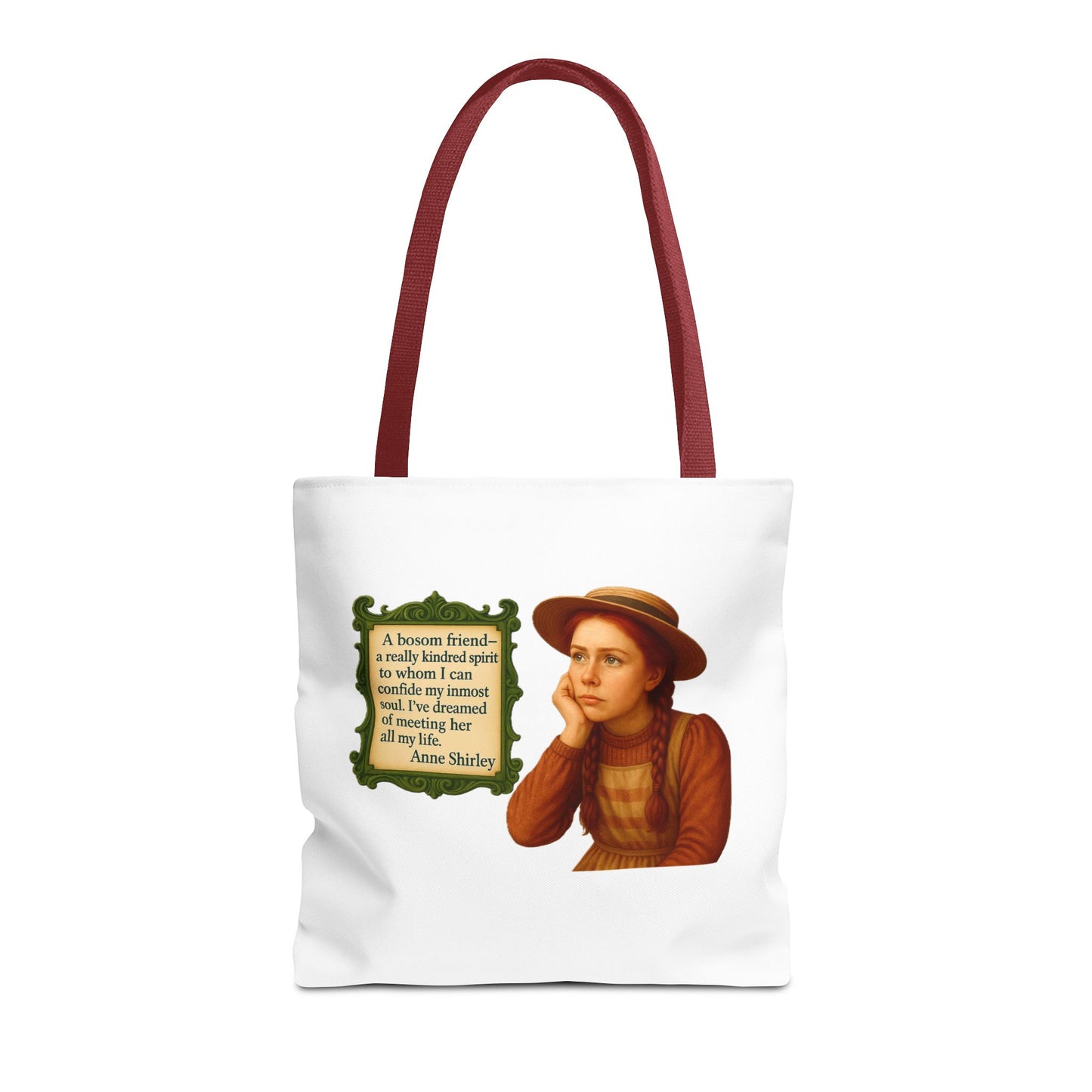 Anne Shirley Tote Bag - The Snarky Spinster, Book Lover Gift, Funny Library Bag, Reading Accessory, Literary Pun Design, Gifts for Readers