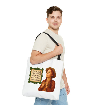 Anne Shirley Tote Bag - The Snarky Spinster, Book Lover Gift, Funny Library Bag, Reading Accessory, Literary Pun Design, Gifts for Readers