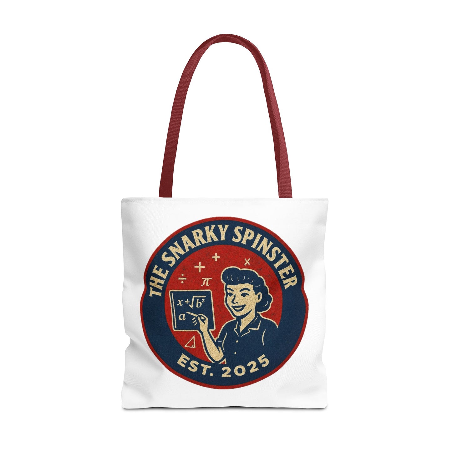 Mathematician Tote Bag - The Snarky Spinster, Book Lover Gift, Funny Library Bag, Reading Accessory, Literary Pun Design, Gifts for Readers