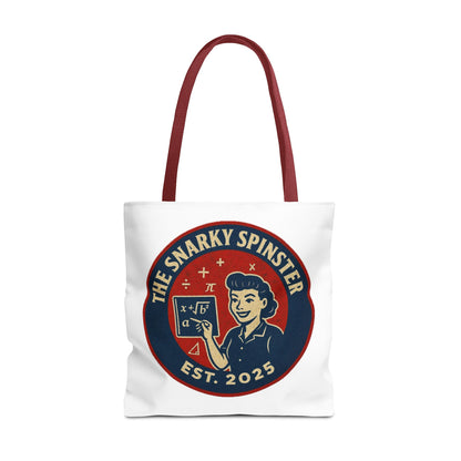Mathematician Tote Bag - The Snarky Spinster, Book Lover Gift, Funny Library Bag, Reading Accessory, Literary Pun Design, Gifts for Readers