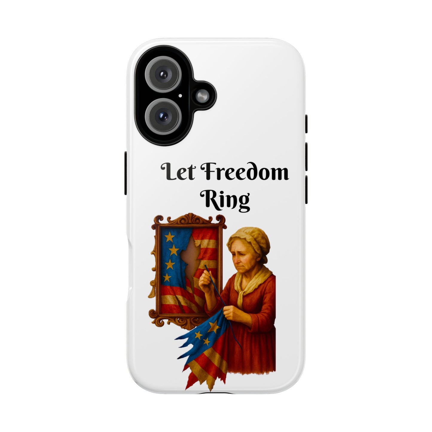 Patriotic Phone Case, Let Freedom Ring, American Pride Accessories, Gift for Veterans, 4th of July Decoration, Flag Lover's Case