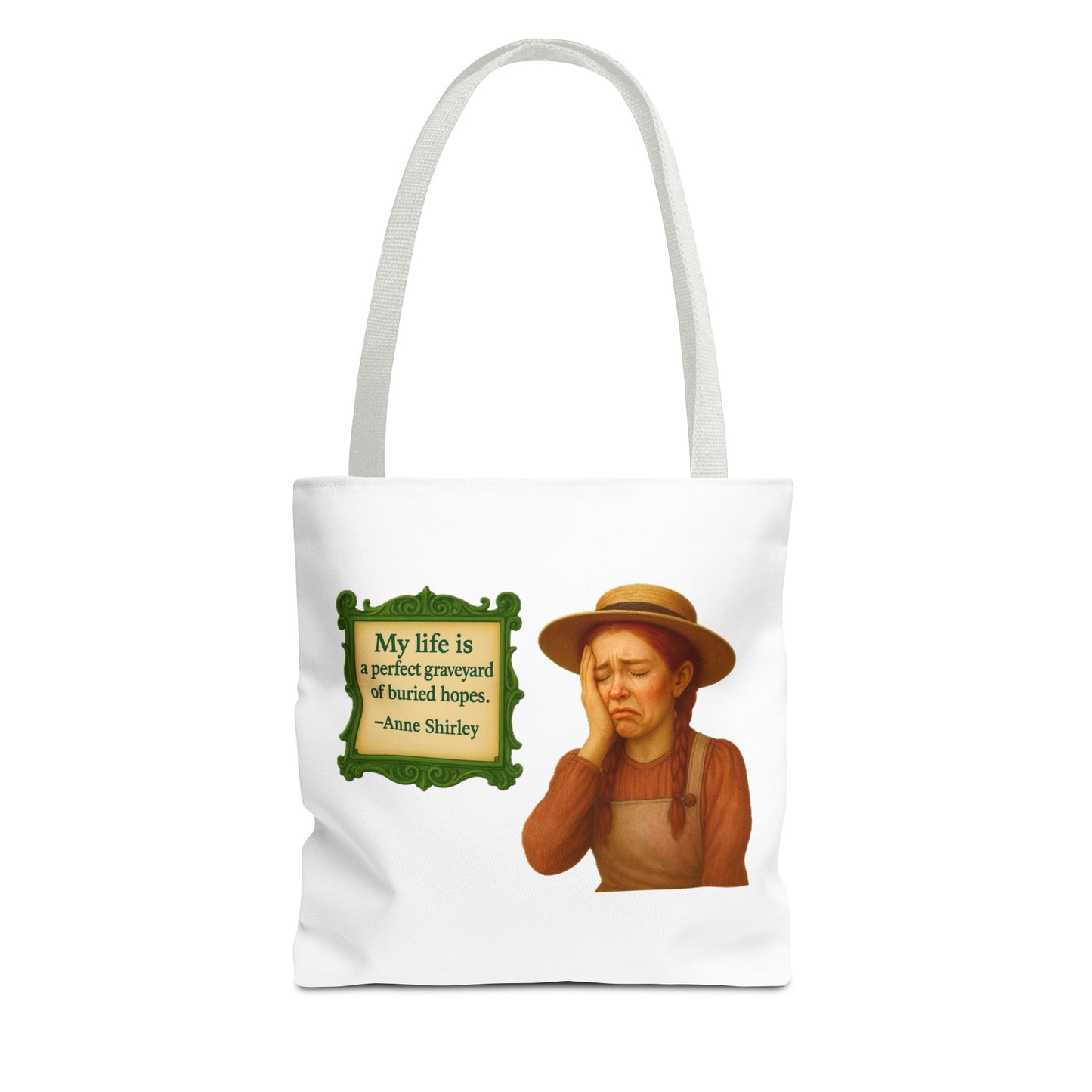 Anne Shirley Tote Bag - The Snarky Spinster, Book Lover Gift, Funny Library Bag, Reading Accessory, Literary Pun Design, Gifts for Readers
