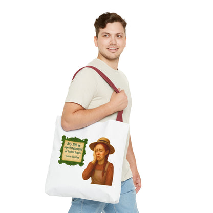 Anne Shirley Tote Bag - The Snarky Spinster, Book Lover Gift, Funny Library Bag, Reading Accessory, Literary Pun Design, Gifts for Readers