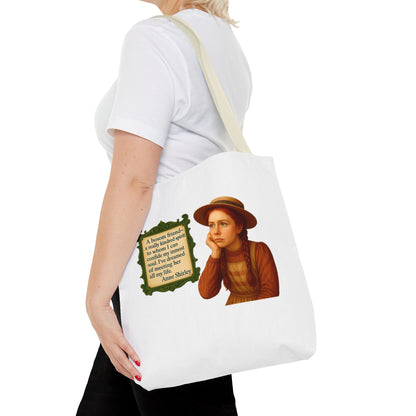 Anne Shirley Tote Bag - The Snarky Spinster, Book Lover Gift, Funny Library Bag, Reading Accessory, Literary Pun Design, Gifts for Readers