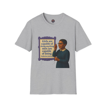 Unisex Softstyle T-Shirt - Katherine Johnson, Inspirational Tee, Gift for Activists, Comfortable Everyday Wear, Perfect for Celebrations