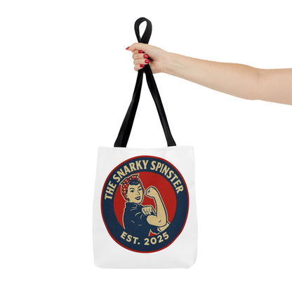 Rosie the Snarky Spinster Tote Bag - Fun Grocery Bag, Gift for Feminists, Retro Style, Sustainability, Everyday Use