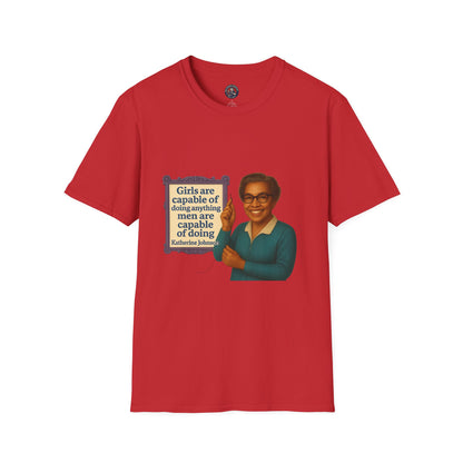 Unisex Softstyle T-Shirt - Katherine Johnson, Inspirational Tee, Gift for Activists, Comfortable Everyday Wear, Perfect for Celebrations