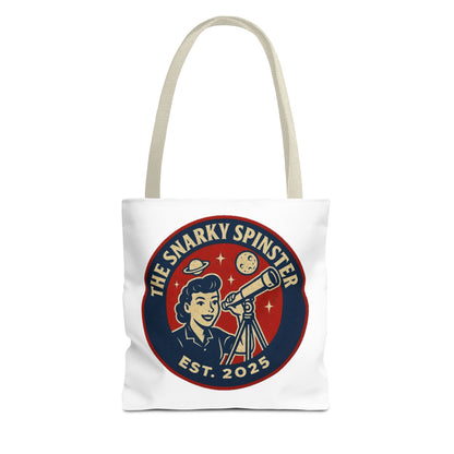 Copy of Patriotic Snarky Spinster Tote Bag - Fun Grocery Bag, Gift for Feminists, Retro Style, Sustainability, Everyday Use