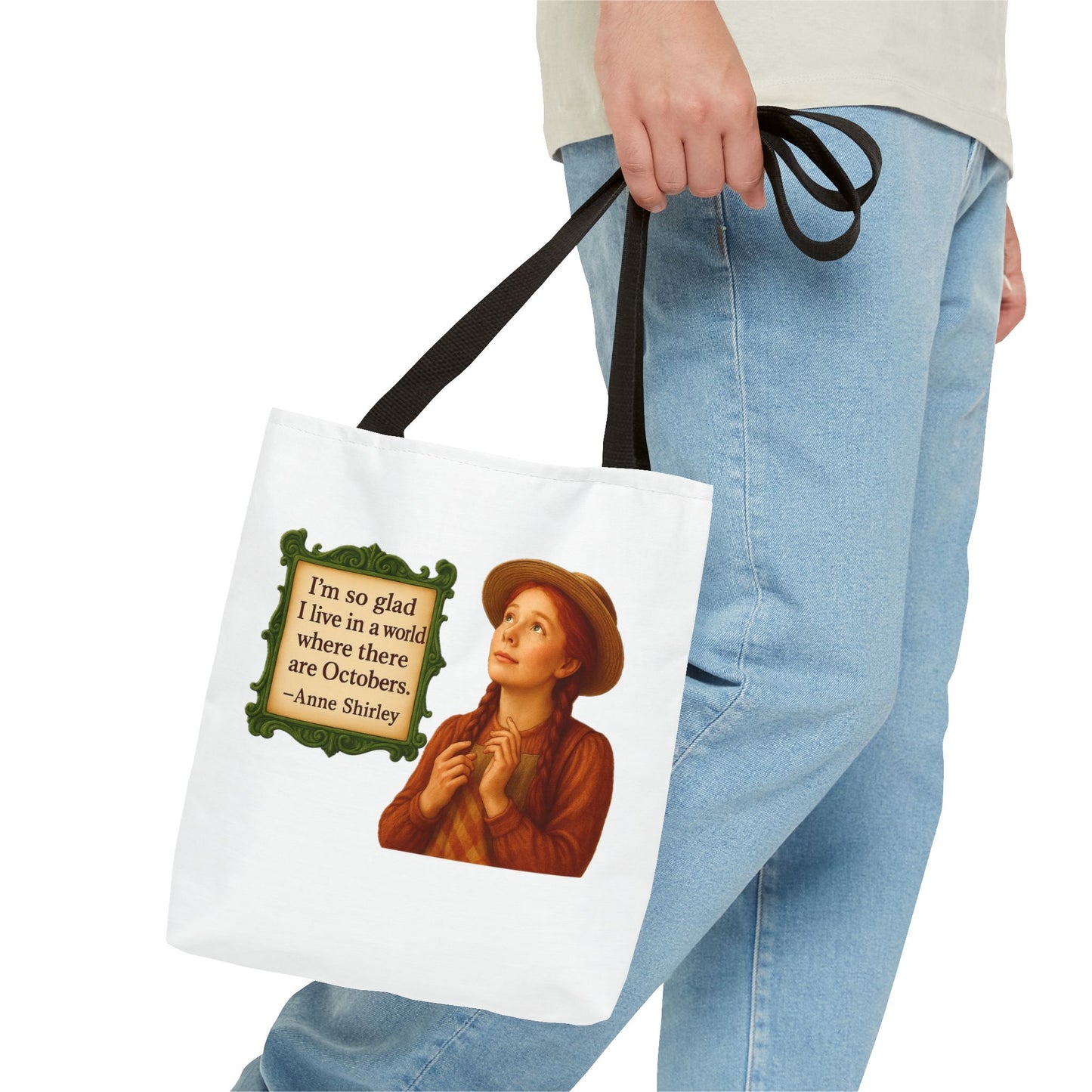 Anne Shirley Tote Bag - The Snarky Spinster, Book Lover Gift, Funny Library Bag, Reading Accessory, Literary Pun Design, Gifts for Readers