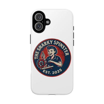 Snarky Spinster Phone Case, Quirky Phone Holder, Funny Smartphone Cover, Gift for Crafters, Humor Accessories, Custom Tech Case