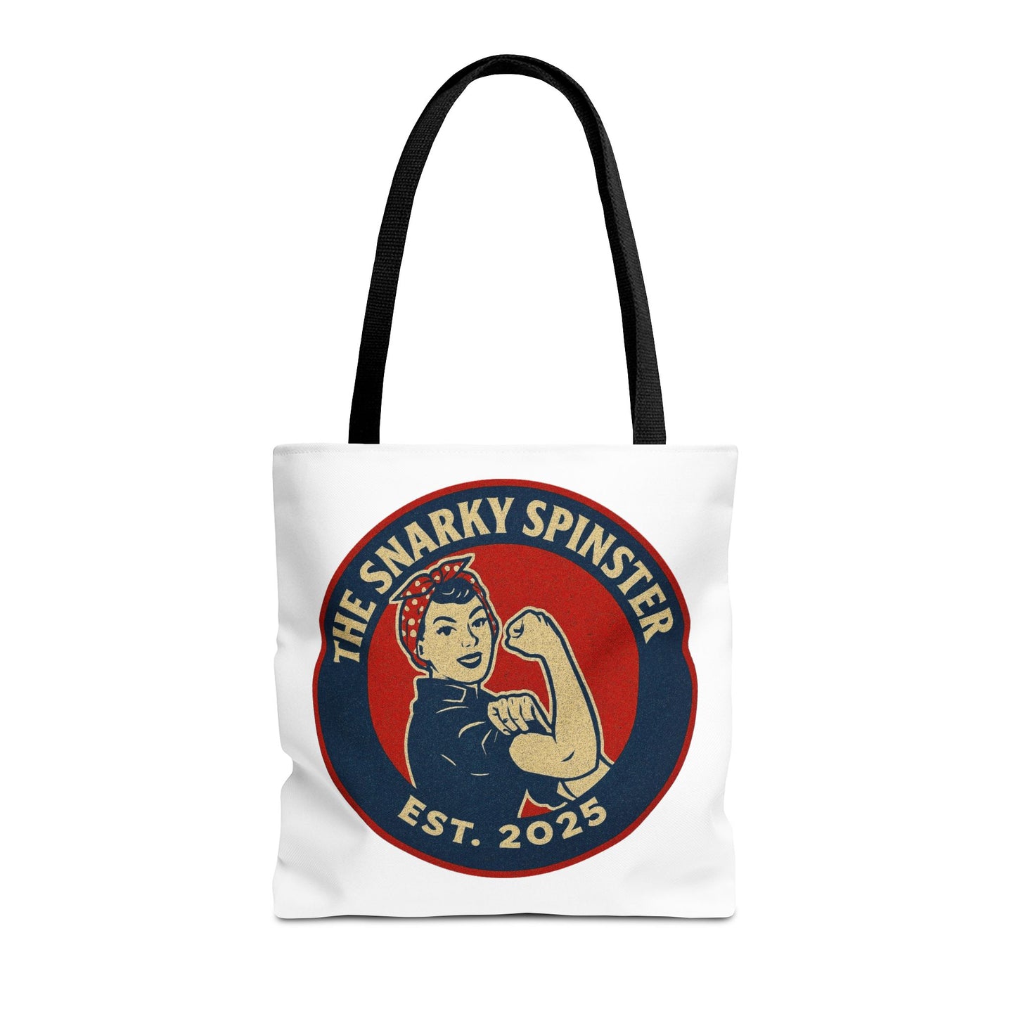 Rosie the Snarky Spinster Tote Bag - Fun Grocery Bag, Gift for Feminists, Retro Style, Sustainability, Everyday Use