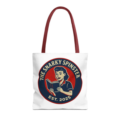Book Lover Tote Bag - The Snarky Spinster, Book Lover Gift, Funny Library Bag, Reading Accessory, Literary Pun Design, Gifts for Readers