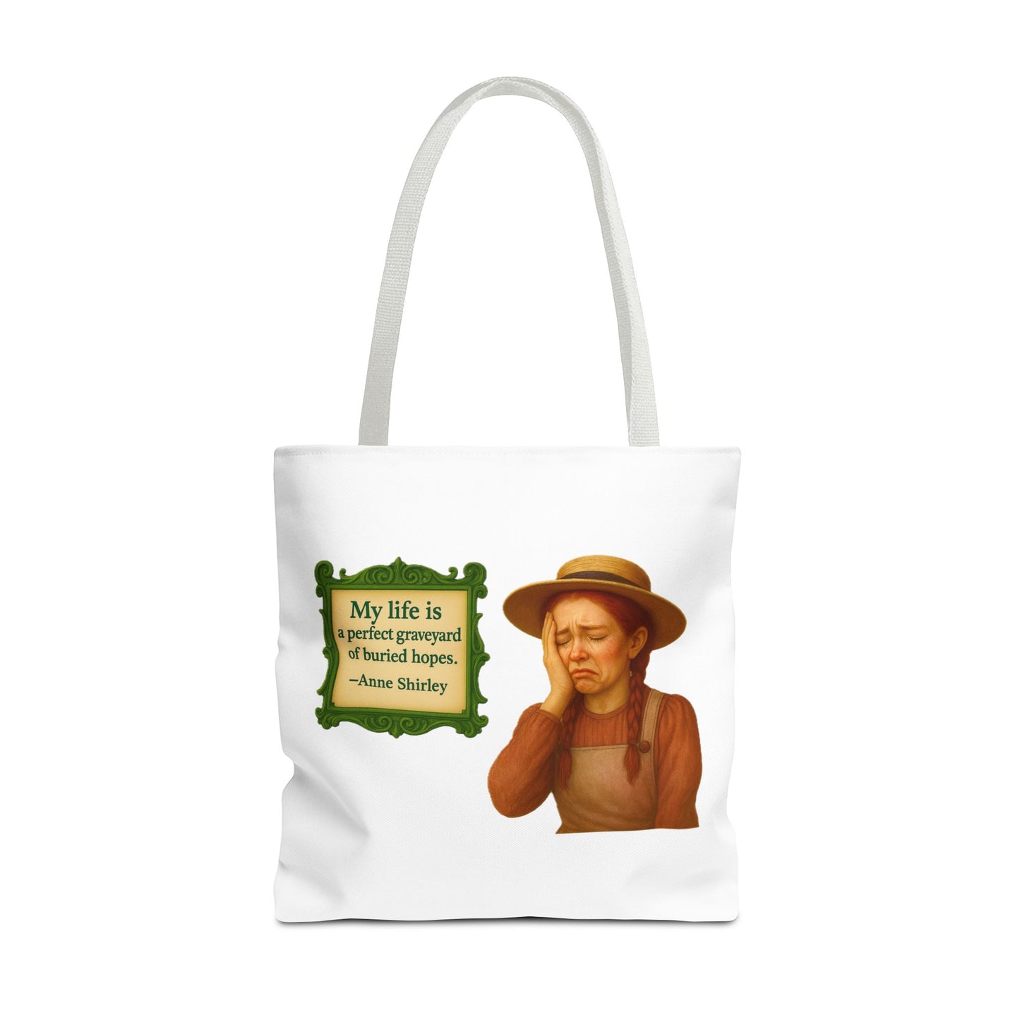 Anne Shirley Tote Bag - The Snarky Spinster, Book Lover Gift, Funny Library Bag, Reading Accessory, Literary Pun Design, Gifts for Readers