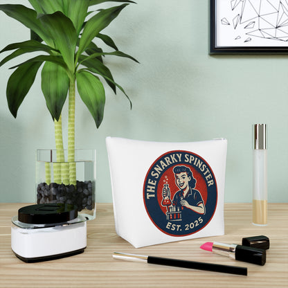 BioChem Snarky Spinster Cosmetic Bag - Fun Makeup Pouch for Artsy Women, Gift for Friends, Travel Organizer, Birthday Present, Holiday Essentials