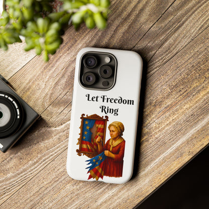 Patriotic Phone Case, Let Freedom Ring, American Pride Accessories, Gift for Veterans, 4th of July Decoration, Flag Lover's Case