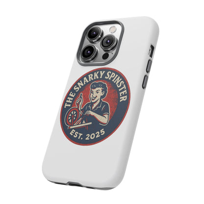 Snarky Spinster Phone Case, Quirky Phone Holder, Funny Smartphone Cover, Gift for Crafters, Humor Accessories, Custom Tech Case