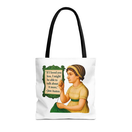 Jane Austen Tote Bag, Vintage Americana Style, Ideal for, Shopping, Travel, Eco-Friendly Bag