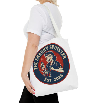 STEM Tote Bag - The Snarky Spinstee, Book Lover Gift, Funny Library Bag, Reading Accessory, Literary Pun Design, Gifts for Readers