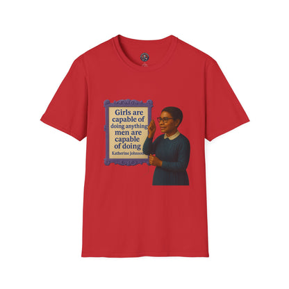 Unisex Softstyle T-Shirt - Katherine Johnson, Inspirational Tee, Gift for Activists, Comfortable Everyday Wear, Perfect for Celebrations