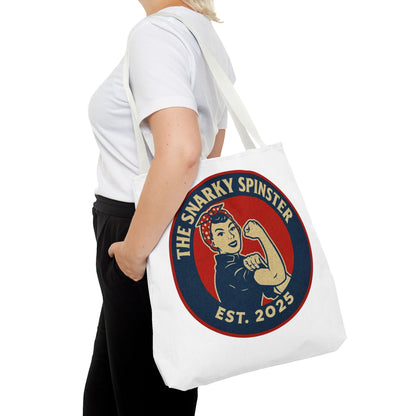 Rosie the Snarky Spinster Tote Bag - Fun Grocery Bag, Gift for Feminists, Retro Style, Sustainability, Everyday Use