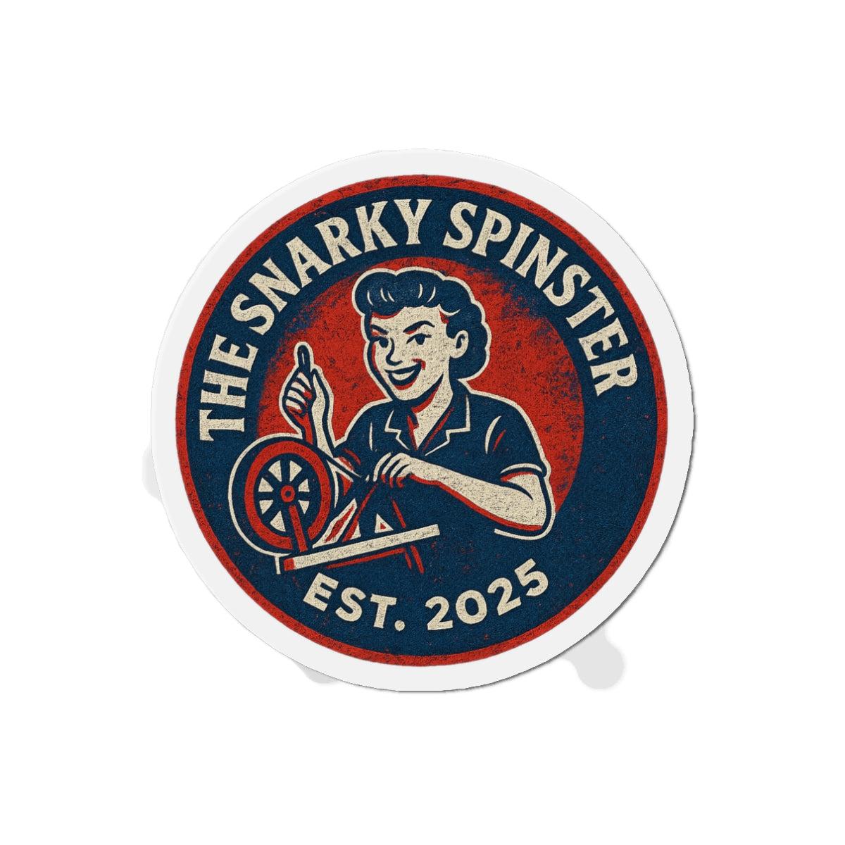 Snarky Spinster Die-Cut Magnet - Fun Home Decor, Gift for Crafters, Quirky Kitchen Decor, Artsy Refrigerator Magnet, Unique Gift Idea