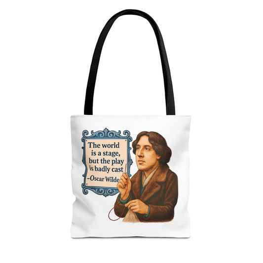 Oscar Wilde Tote Bag, Vintage Americana Style, Ideal for, Shopping, Travel, Eco-Friendly Bag