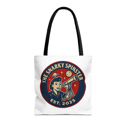 Copy of Patriotic Snarky Spinster Tote Bag - Fun Grocery Bag, Gift for Feminists, Retro Style, Sustainability, Everyday Use