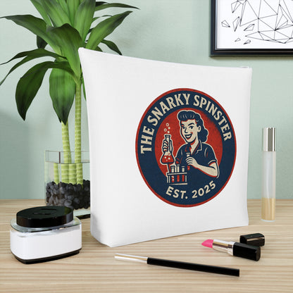BioChem Snarky Spinster Cosmetic Bag - Fun Makeup Pouch for Artsy Women, Gift for Friends, Travel Organizer, Birthday Present, Holiday Essentials