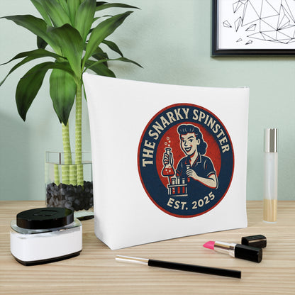BioChem Snarky Spinster Cosmetic Bag - Fun Makeup Pouch for Artsy Women, Gift for Friends, Travel Organizer, Birthday Present, Holiday Essentials
