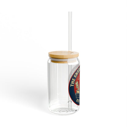 Wordsmith Spinster Vintage Sipper Glass, 16oz Mason Jar, Retro Drinkware, Happy Hour Gift, Eco-friendly Beverage Container, Party Favor