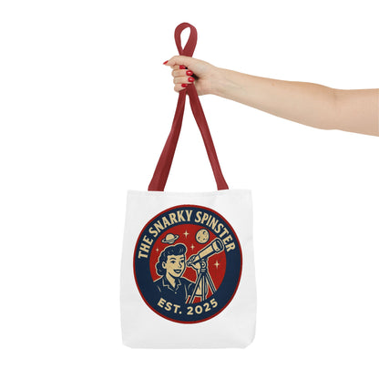 Copy of Patriotic Snarky Spinster Tote Bag - Fun Grocery Bag, Gift for Feminists, Retro Style, Sustainability, Everyday Use