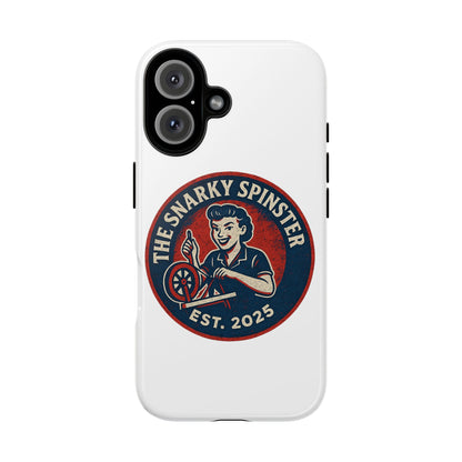 Snarky Spinster Phone Case, Quirky Phone Holder, Funny Smartphone Cover, Gift for Crafters, Humor Accessories, Custom Tech Case