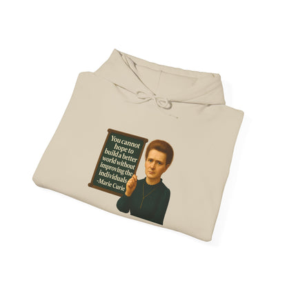 Curie Sweatshirt - Unisex Cozy Hoodie, Inspirational Gift, Everyday Style, Casual Wear, Art Design
