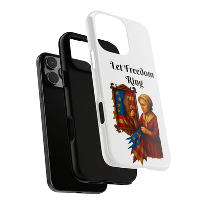 Patriotic Phone Case, Let Freedom Ring, American Pride Accessories, Gift for Veterans, 4th of July Decoration, Flag Lover's Case