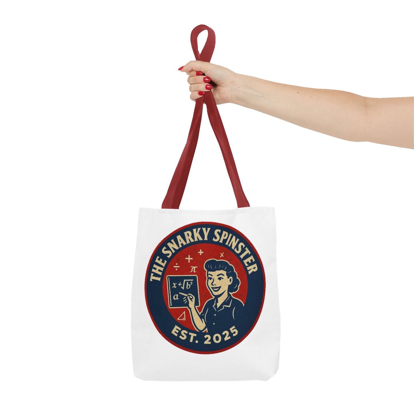 Mathematician Tote Bag - The Snarky Spinster, Book Lover Gift, Funny Library Bag, Reading Accessory, Literary Pun Design, Gifts for Readers