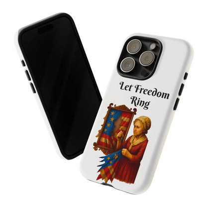 Patriotic Phone Case, Let Freedom Ring, American Pride Accessories, Gift for Veterans, 4th of July Decoration, Flag Lover's Case