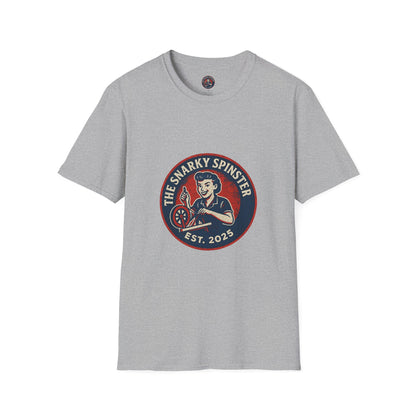 Unisex Softstyle T-Shirt - Snarky Spinster Logo, Inspirational Tee, Gift for Activists, Comfortable Everyday Wear, Perfect for Celebrations