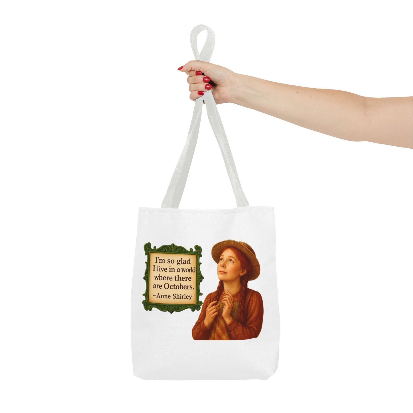 Anne Shirley Tote Bag - The Snarky Spinster, Book Lover Gift, Funny Library Bag, Reading Accessory, Literary Pun Design, Gifts for Readers