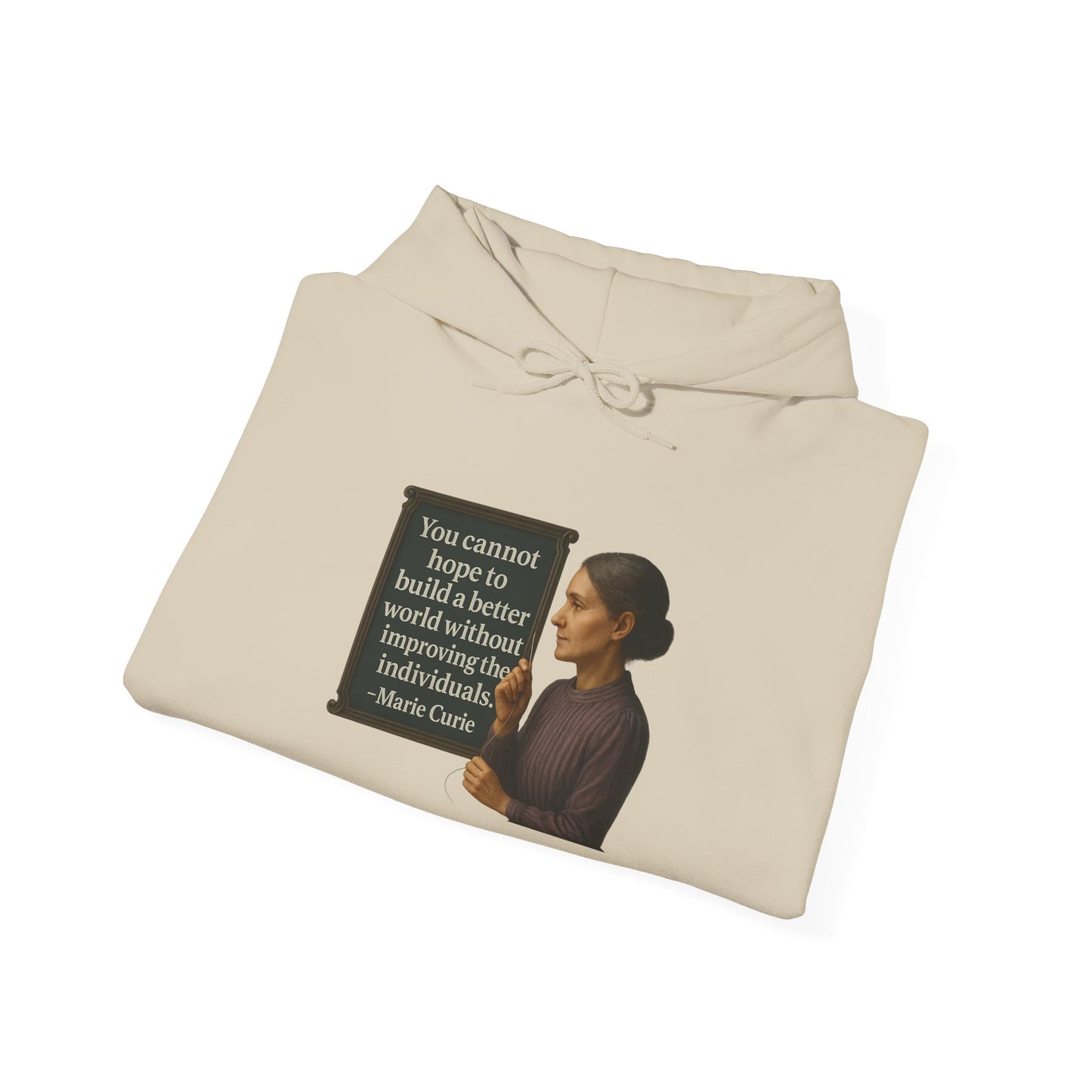Curie Sweatshirt - Unisex Cozy Hoodie, Inspirational Gift, Everyday Style, Casual Wear, Art Design