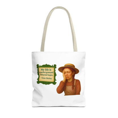 Anne Shirley Tote Bag - The Snarky Spinster, Book Lover Gift, Funny Library Bag, Reading Accessory, Literary Pun Design, Gifts for Readers
