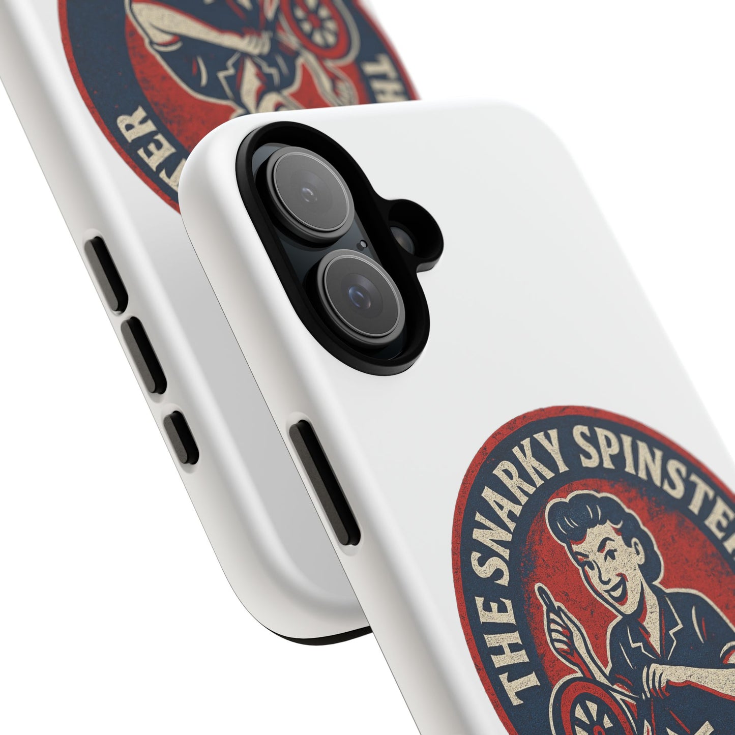 Snarky Spinster Phone Case, Quirky Phone Holder, Funny Smartphone Cover, Gift for Crafters, Humor Accessories, Custom Tech Case