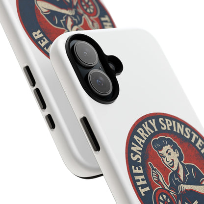 Snarky Spinster Phone Case, Quirky Phone Holder, Funny Smartphone Cover, Gift for Crafters, Humor Accessories, Custom Tech Case