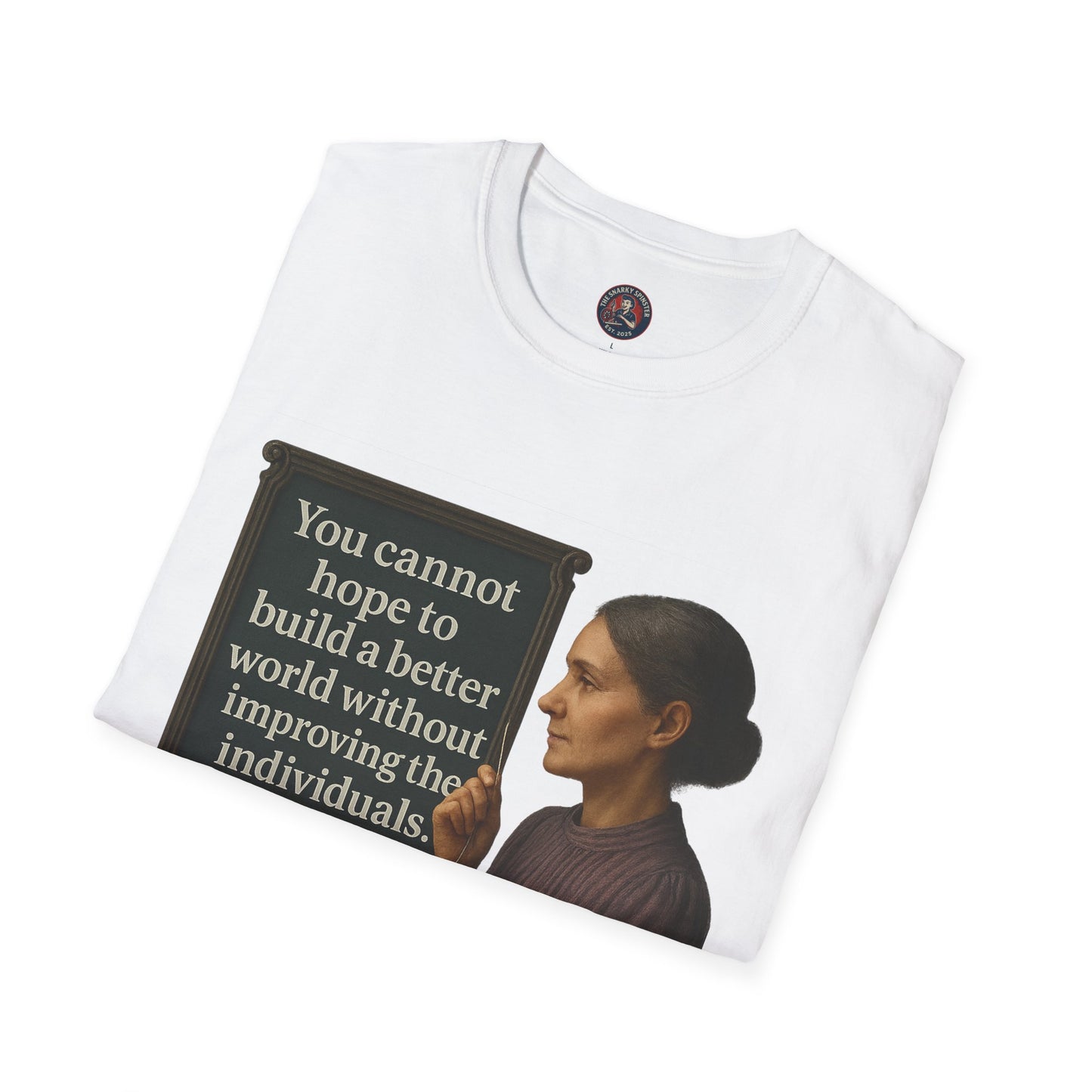 Unisex Softstyle T-Shirt - Madame Curie, Inspirational Tee, Gift for Activists, Comfortable Everyday Wear, Perfect for Celebrations