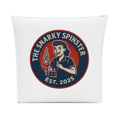 BioChem Snarky Spinster Cosmetic Bag - Fun Makeup Pouch for Artsy Women, Gift for Friends, Travel Organizer, Birthday Present, Holiday Essentials