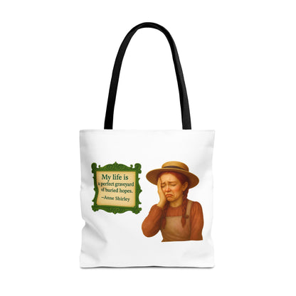 Anne Shirley Tote Bag - The Snarky Spinster, Book Lover Gift, Funny Library Bag, Reading Accessory, Literary Pun Design, Gifts for Readers